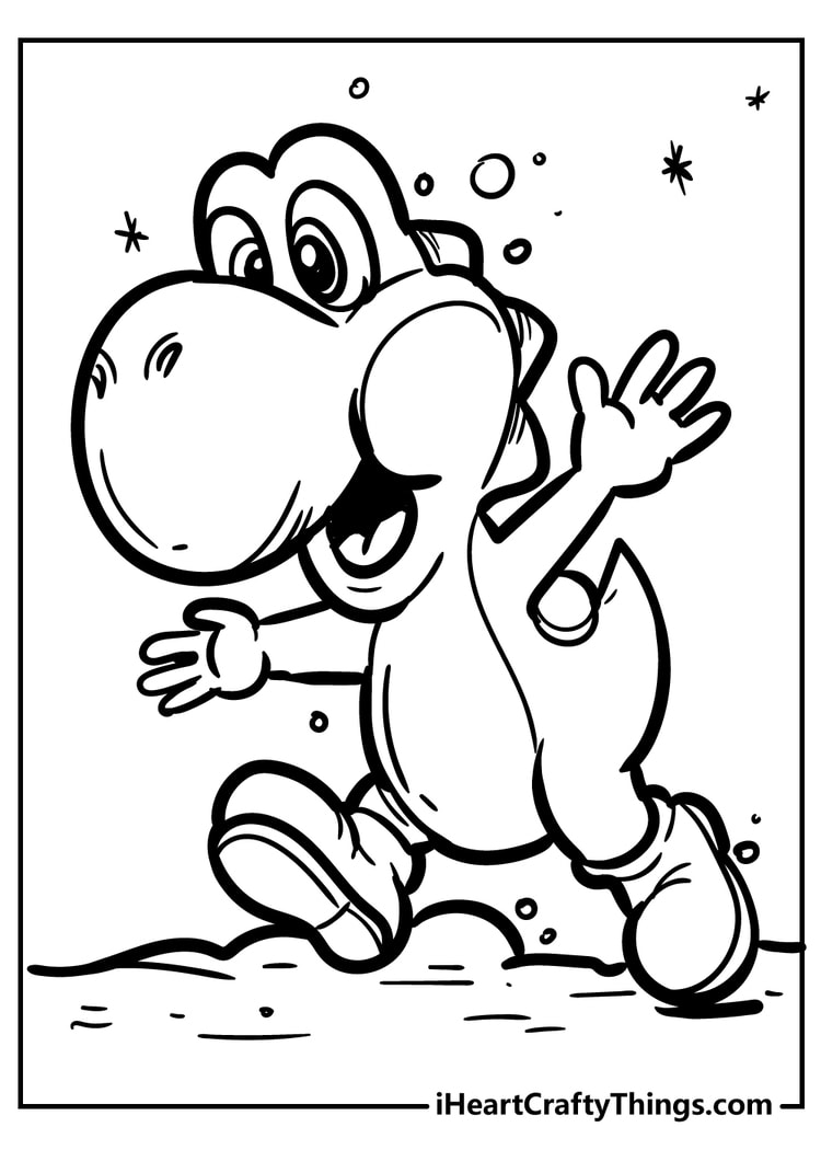 yoshi coloring page to print