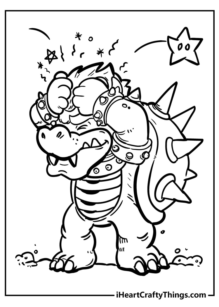 Super Mario Bros Coloring Pages for kids free download