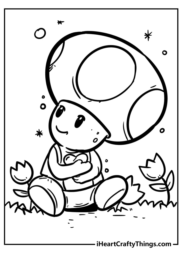 toad and toadette coloring pages