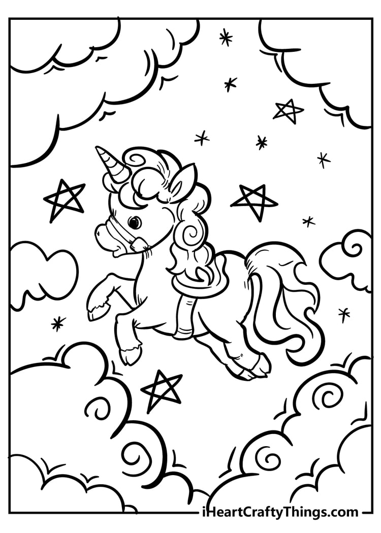 unicorn coloring sheet for children free download