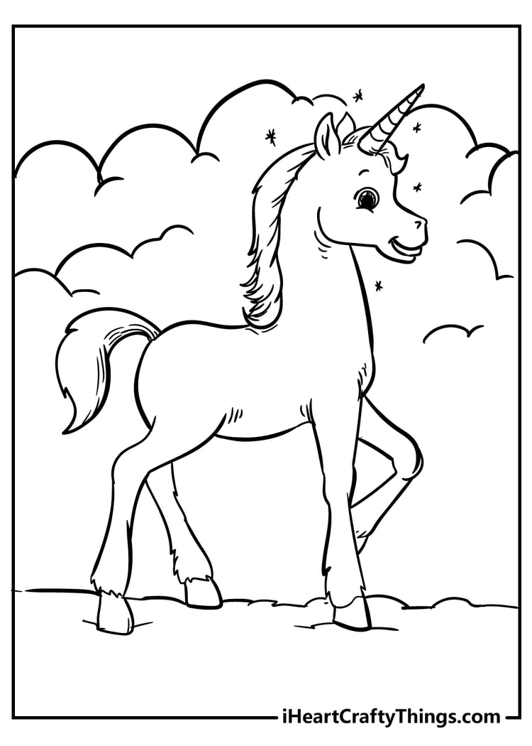 Unicorn Coloring Pages That Look Real - 6 Amazing Unicorn Coloring Pages For Kids Free To Download Print / Really, who wouldn't smile while coloring this preciously pure page?