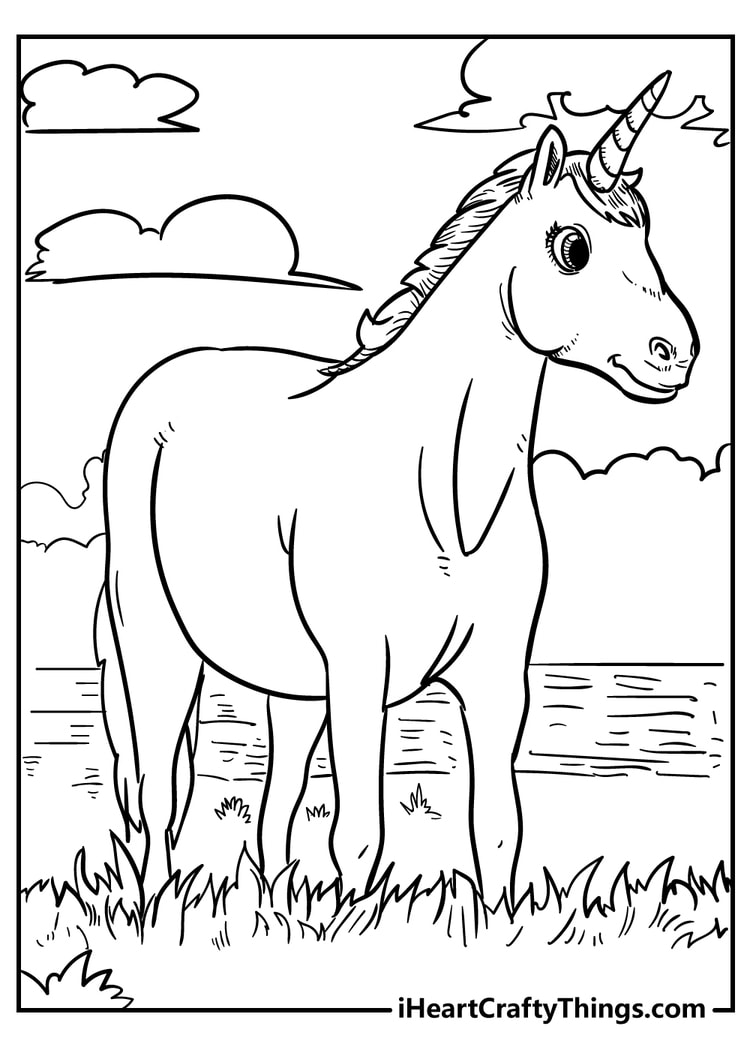 Unicorn coloring pages for free