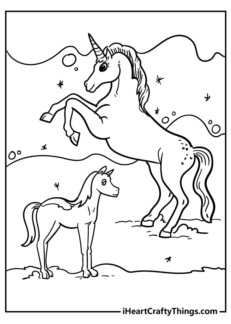 realistic unicorn coloring pages