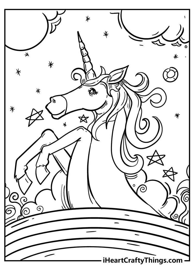 15 Magical Unicorn Coloring Pages {Print for Free}