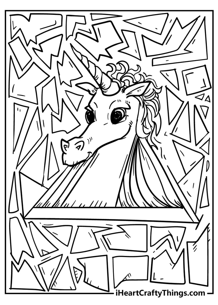 my little pony unicorn coloring page