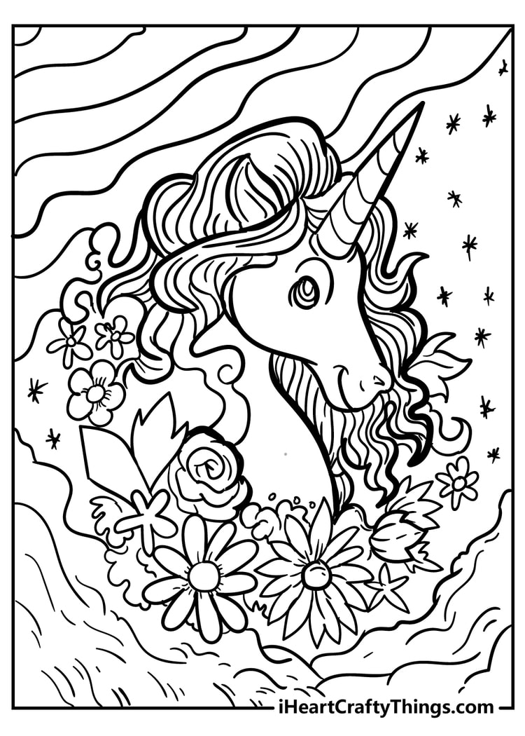 unicorn coloring pages for preschoolers