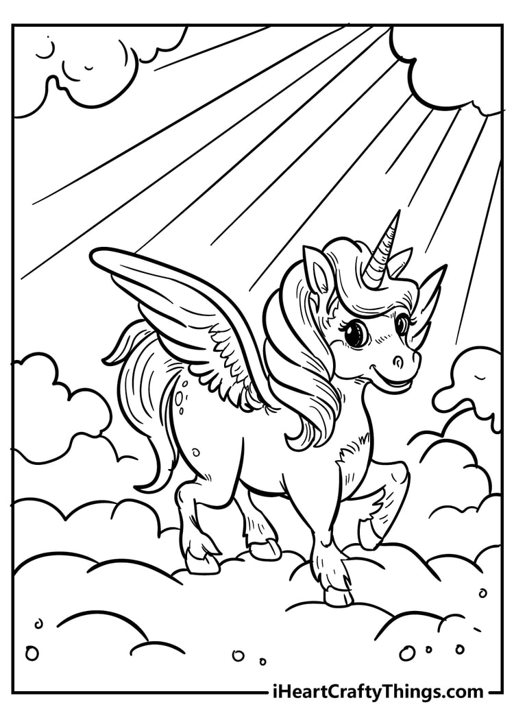 Unicorn my little pony coloring pages