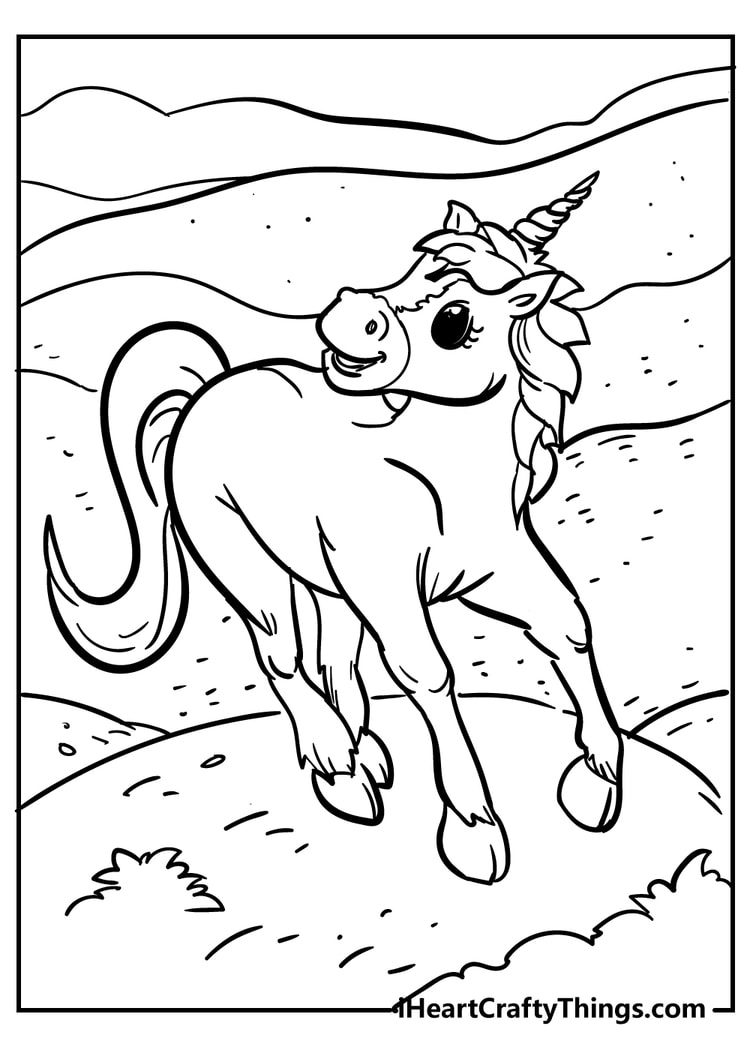 Unicorn Coloring Sheet for Children