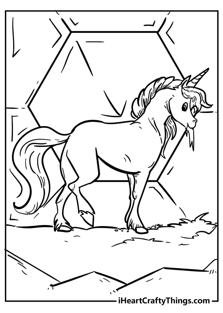 Cute unicorn printable to color