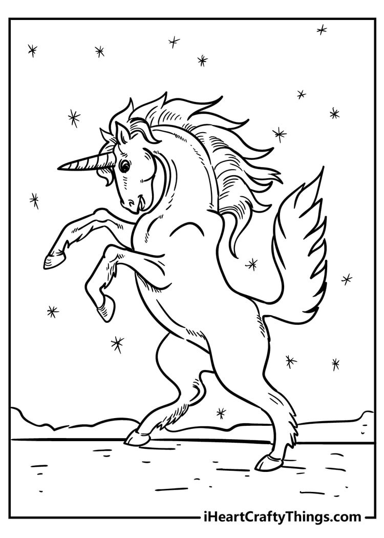 unicorn coloring pages for preschoolers free printable