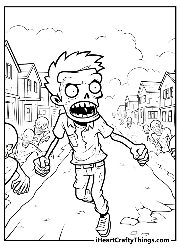 30 Zombie Coloring Pages (100% Free Printables)