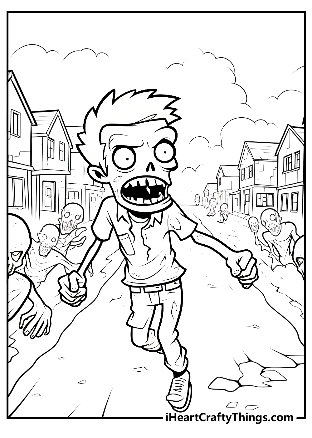 zombie coloring printable
