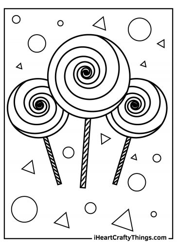 Candy Coloring Pages (100% Free Printables)