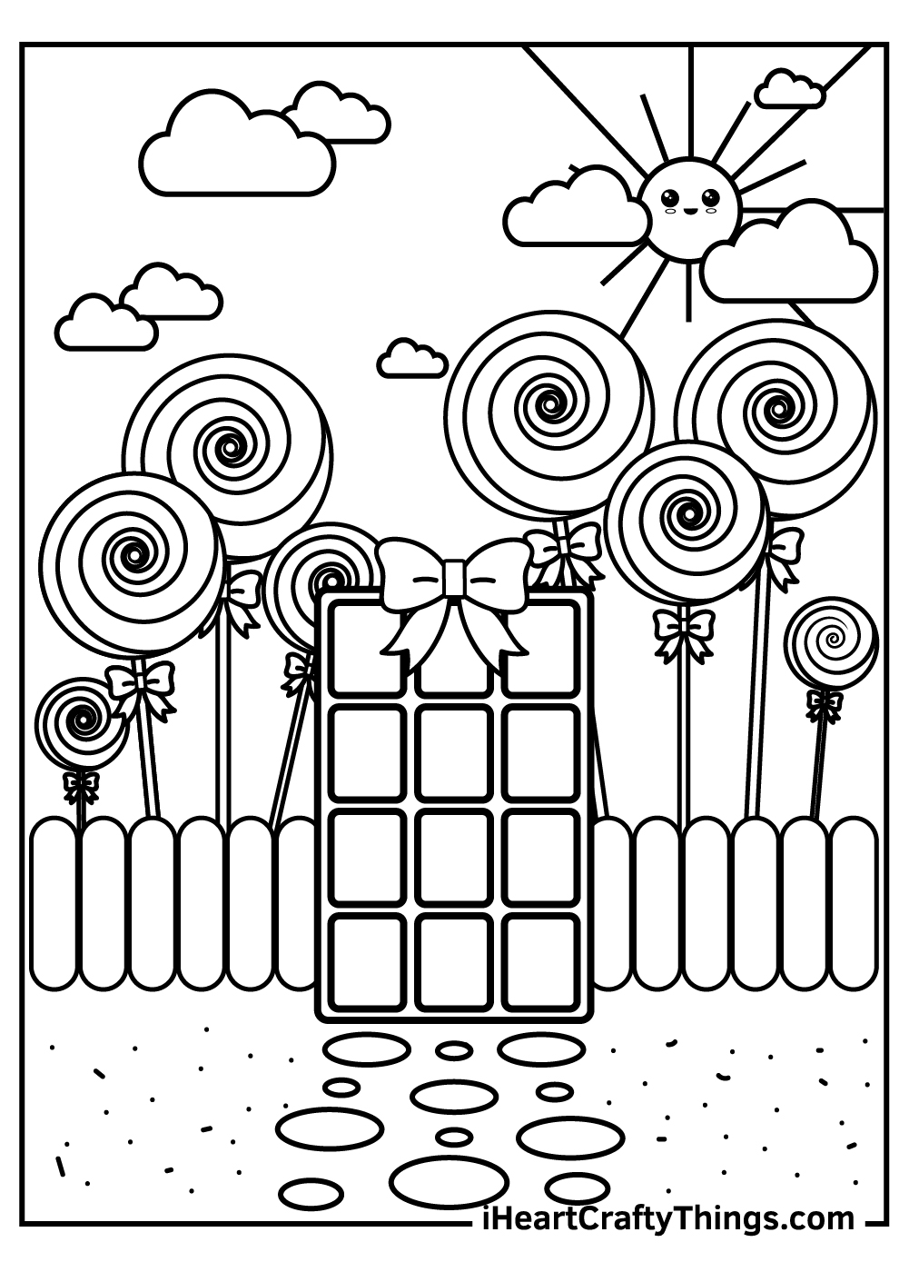 free candy coloring pages