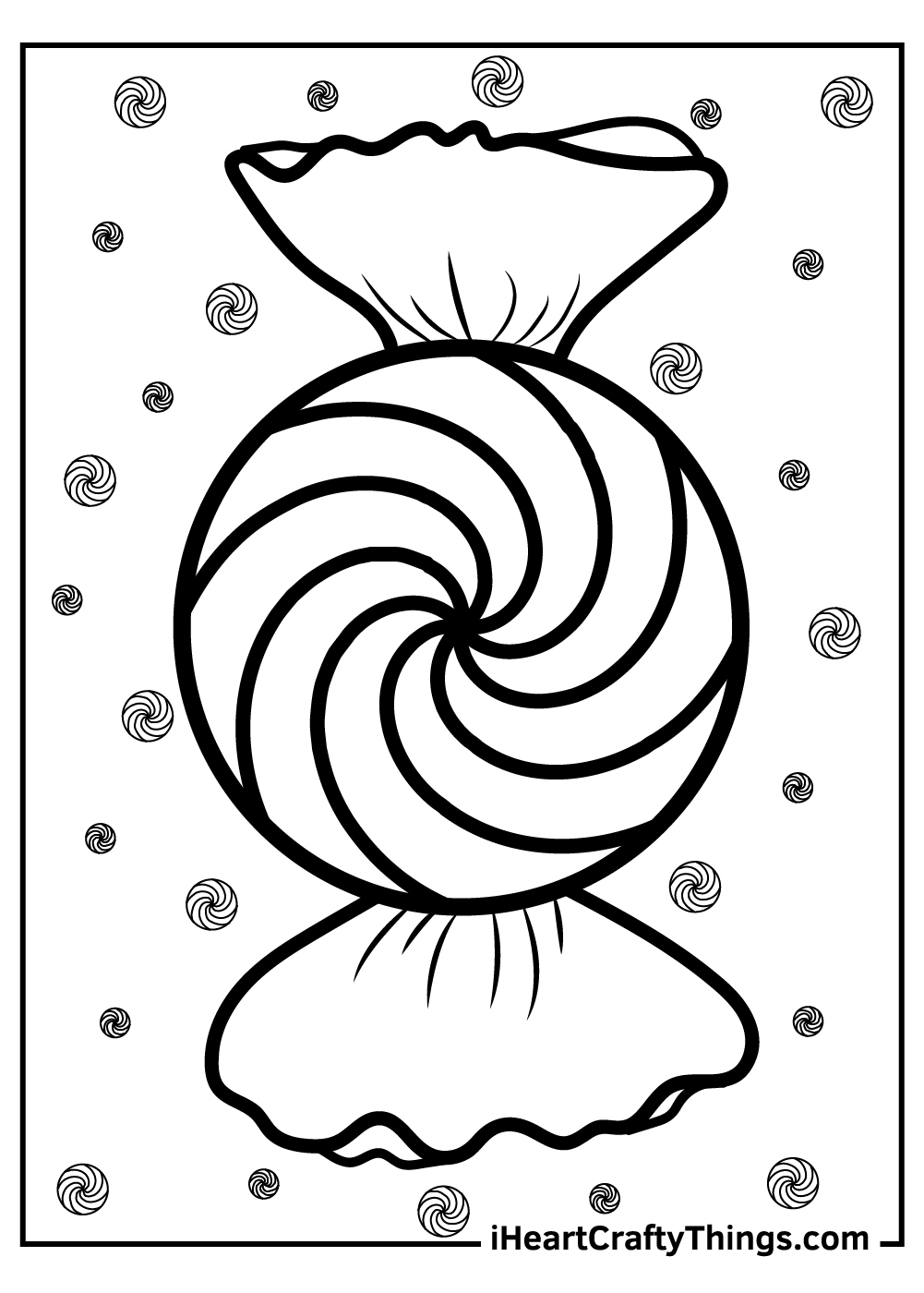 big candy coloring pages black and white