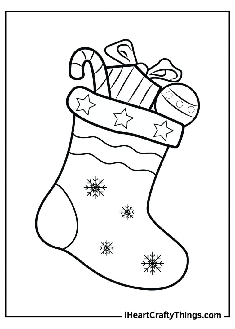 25 Christmas Stocking Coloring Pages (100% Free Printables)