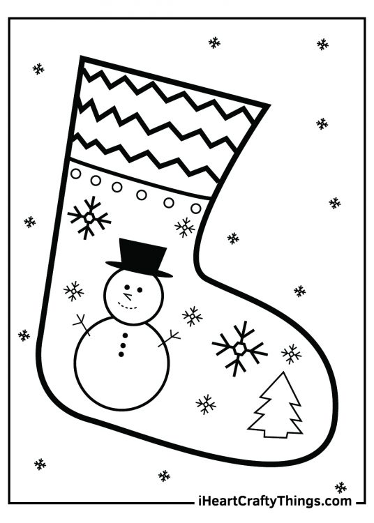 Christmas Stocking Coloring Pages (100 Free Printables)