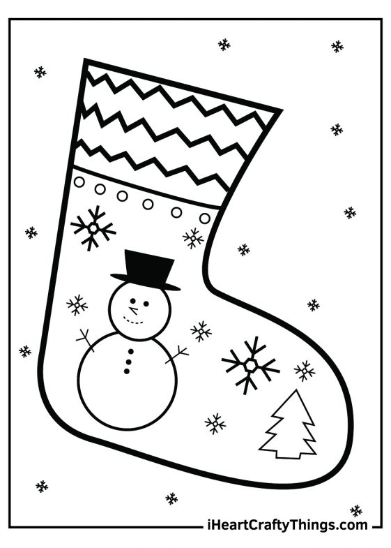 Christmas Stocking Coloring Pages 100 Free Printables