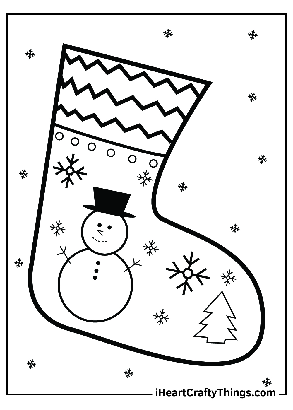 Printable Christmas Stocking Coloring Pages Updated 20