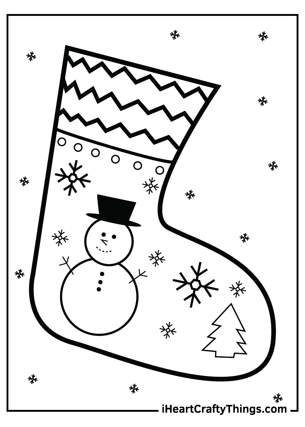 Color By Number Christmas Stocking Coloring Page