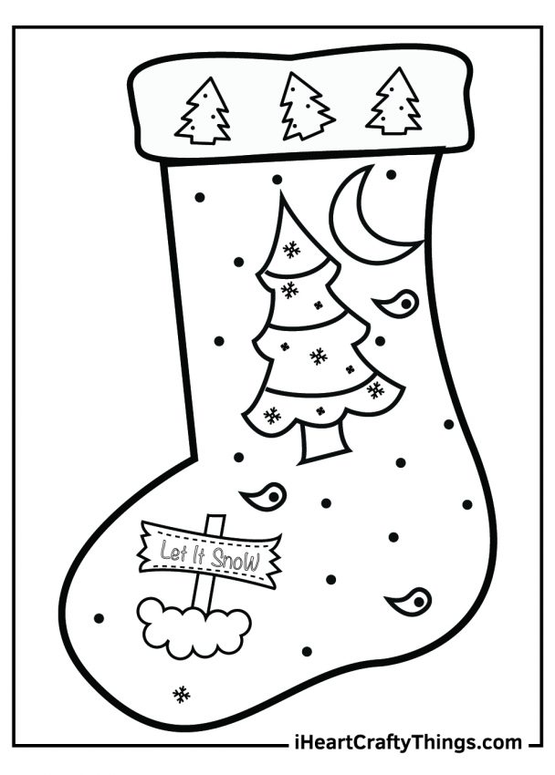 Christmas Stocking Coloring Pages (100% Free Printables)