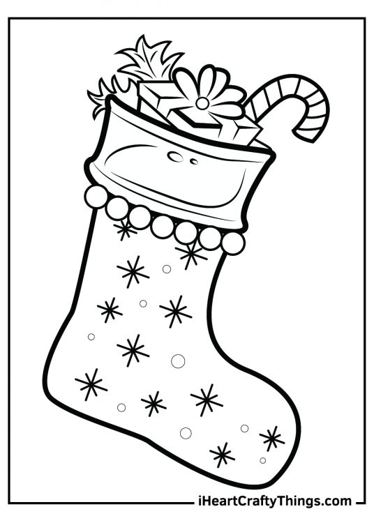 Christmas Stocking Coloring Pages (100% Free Printables)