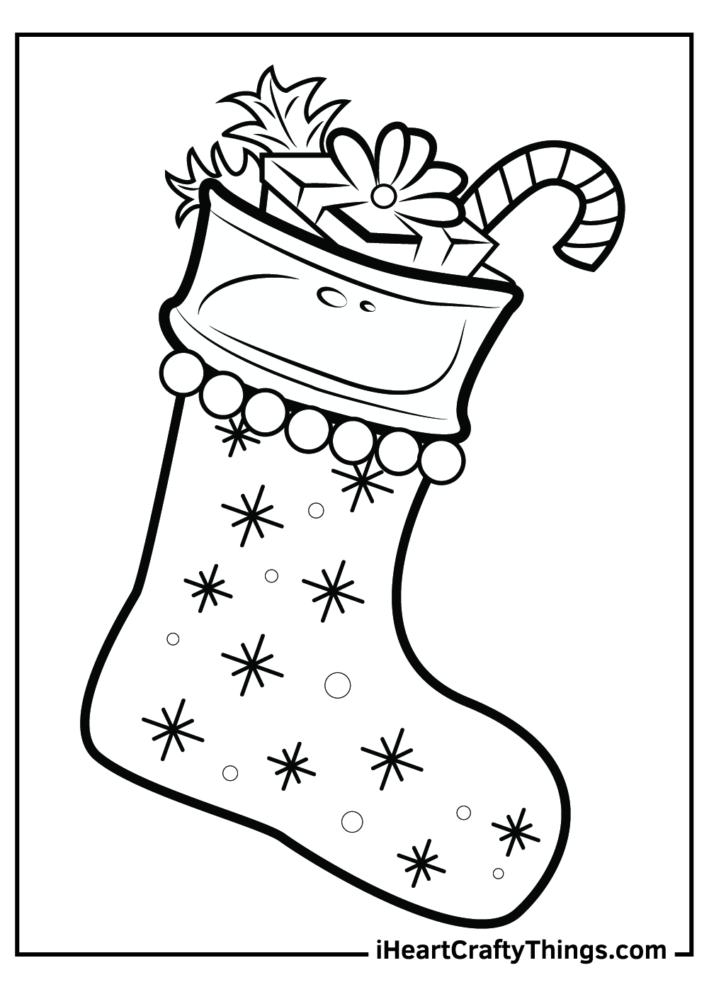 Christmas Stocking Coloring Page