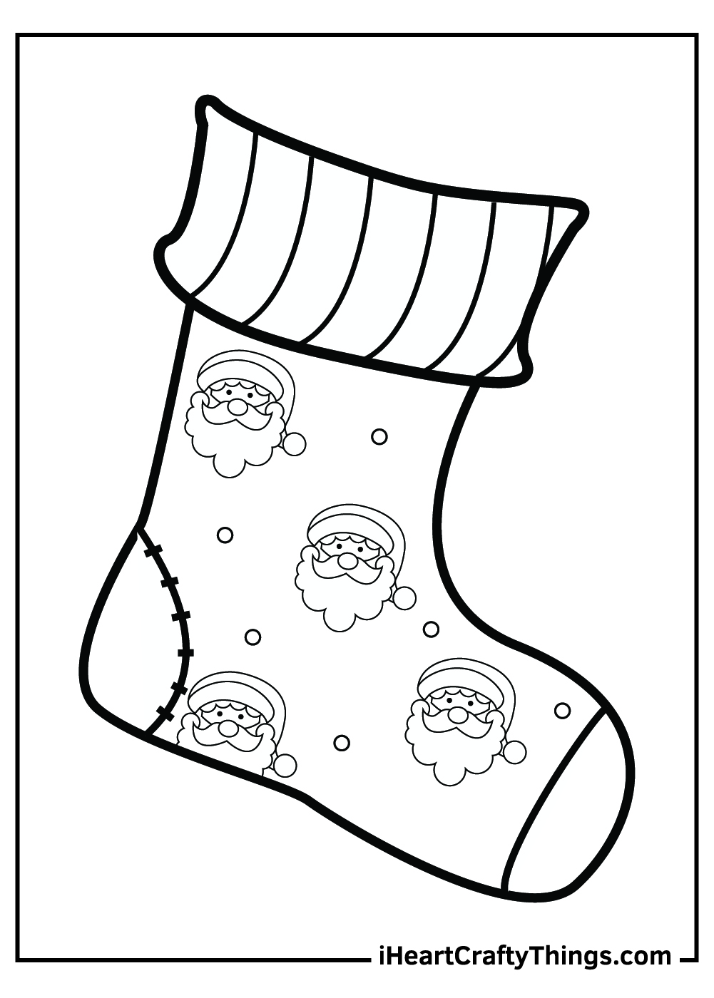 Christmas Stocking Pattern  Free Printable Templates & Coloring