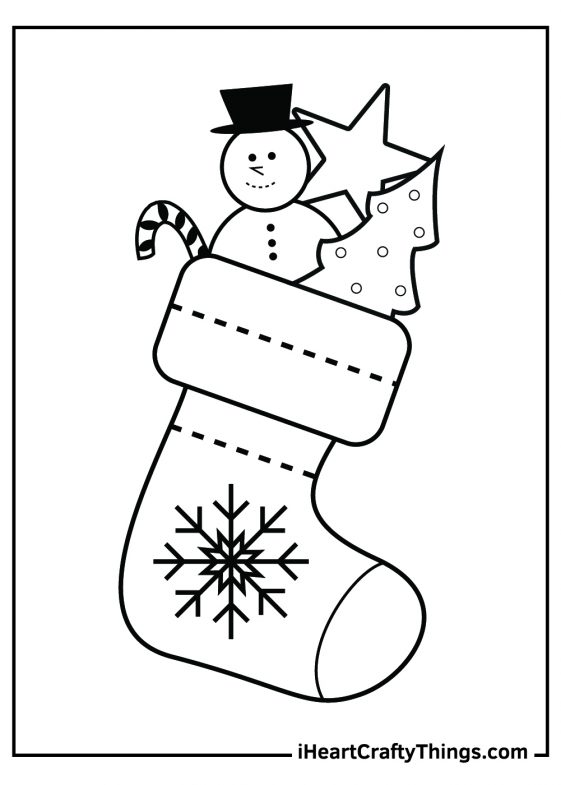 25 Christmas Stocking Coloring Pages (100% Free Printables)