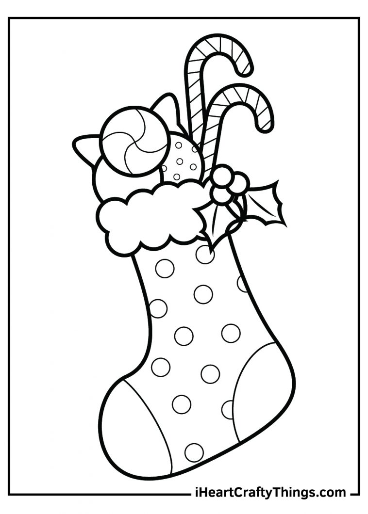 Christmas Stocking Coloring Pages (100% Free Printables)