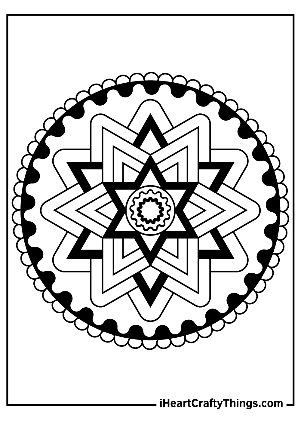 simple mandala coloring pages