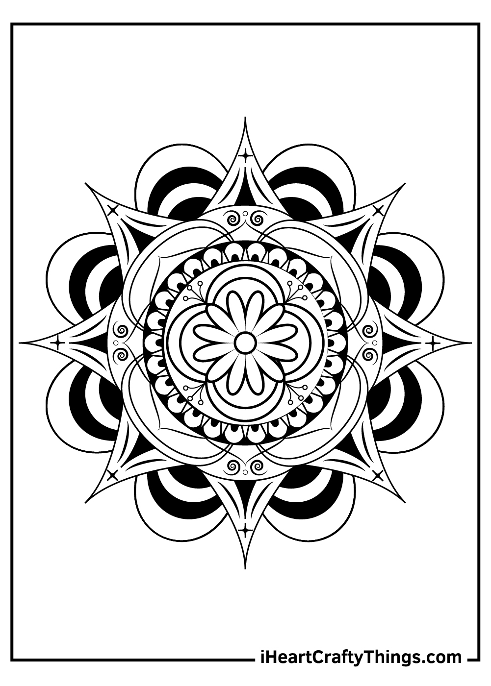 Large Print Mandala Coloring Book: Fun Coloring Pages With Easy and Simple Mandala Illustrations for Children and Beginners [Book]