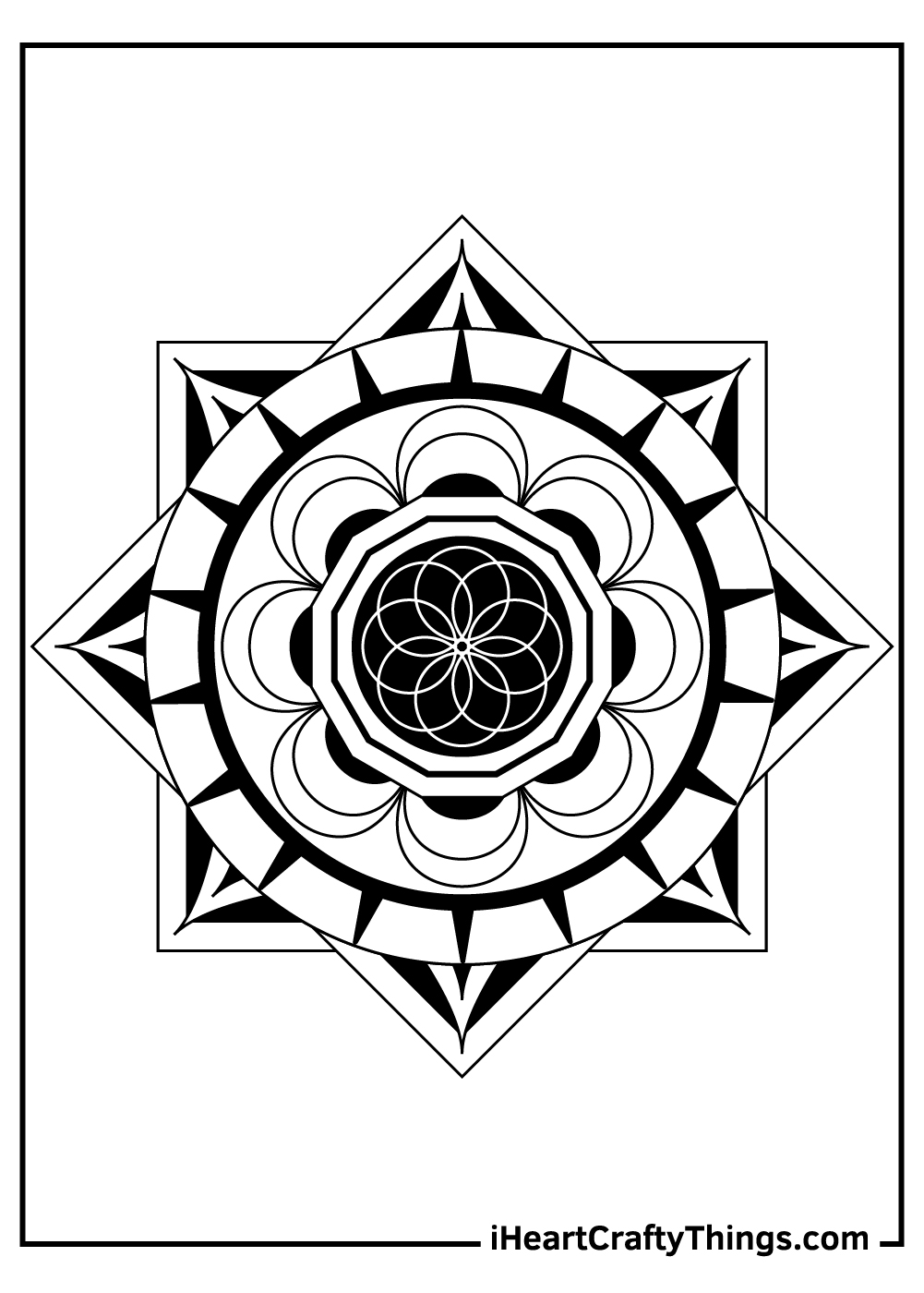 mystical mandala coloring pages free download