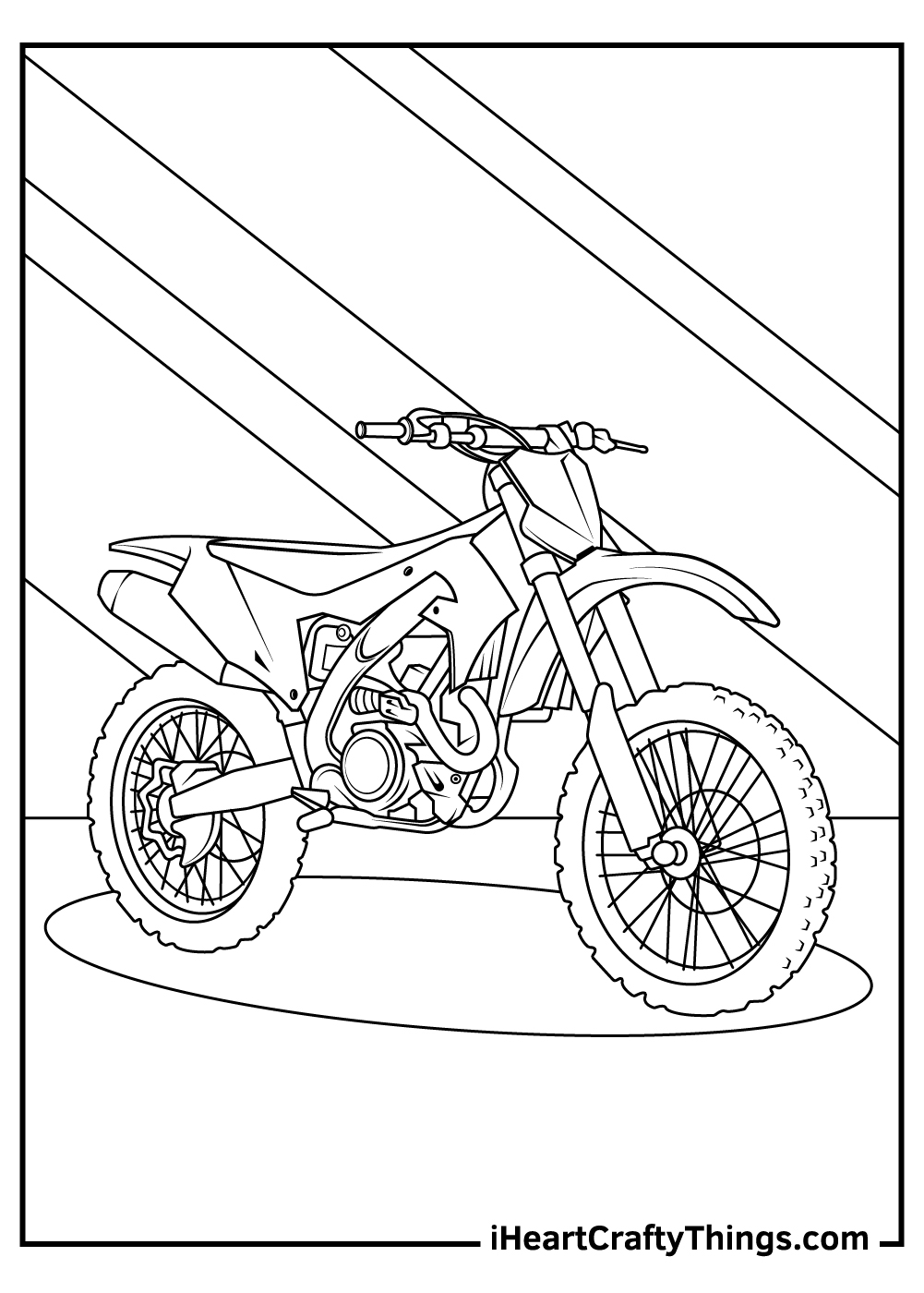 dirt bike coloring pages for kids