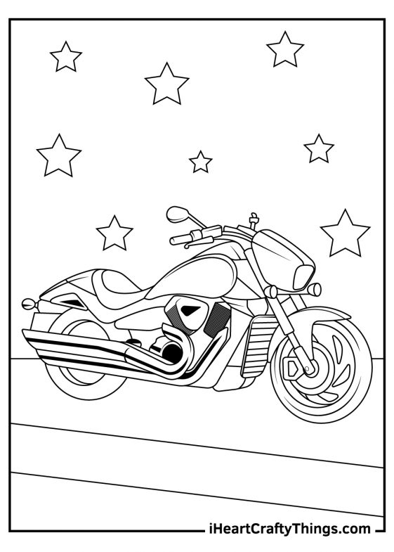 15 Motorcycle Coloring Pages (100% Free Printables)