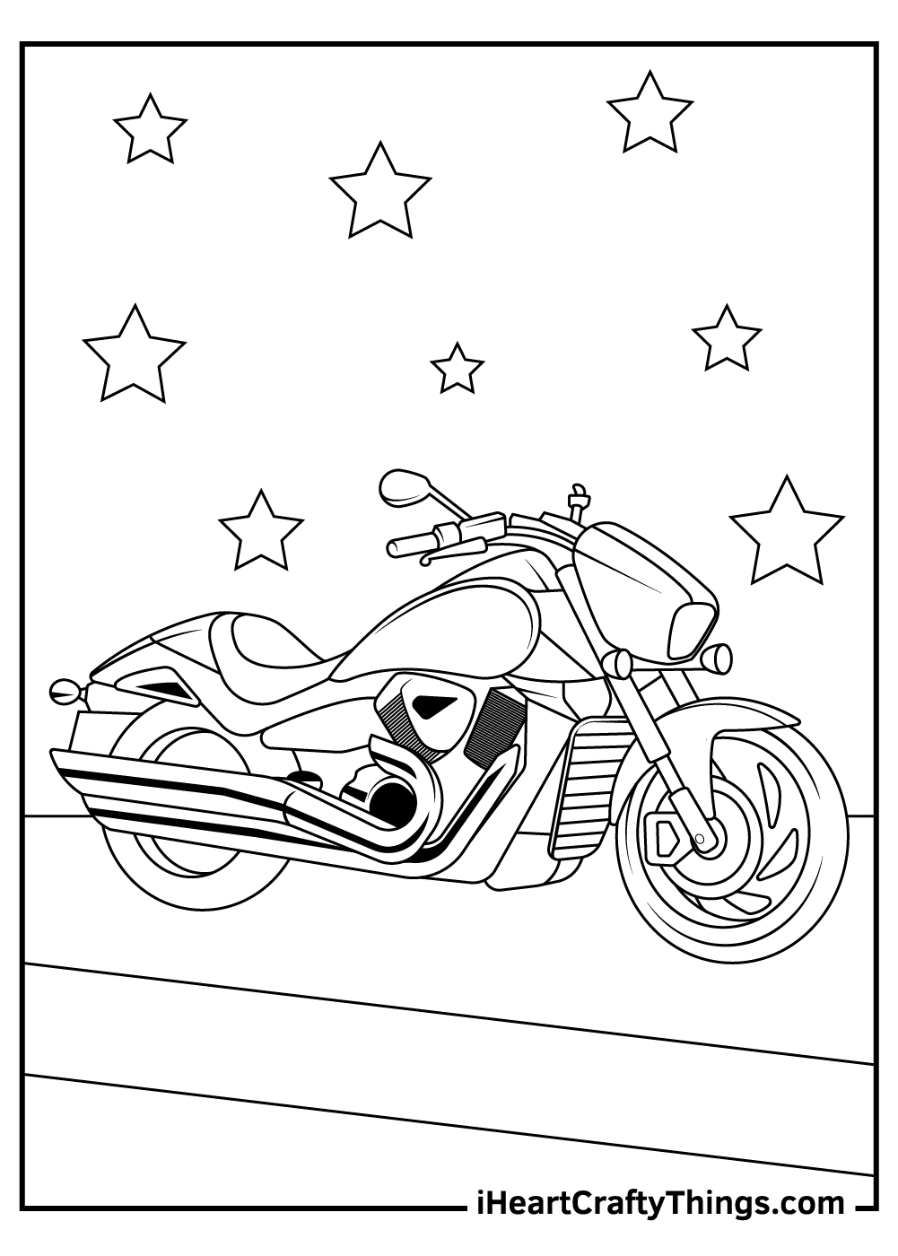 printable motorcycle coloring pages