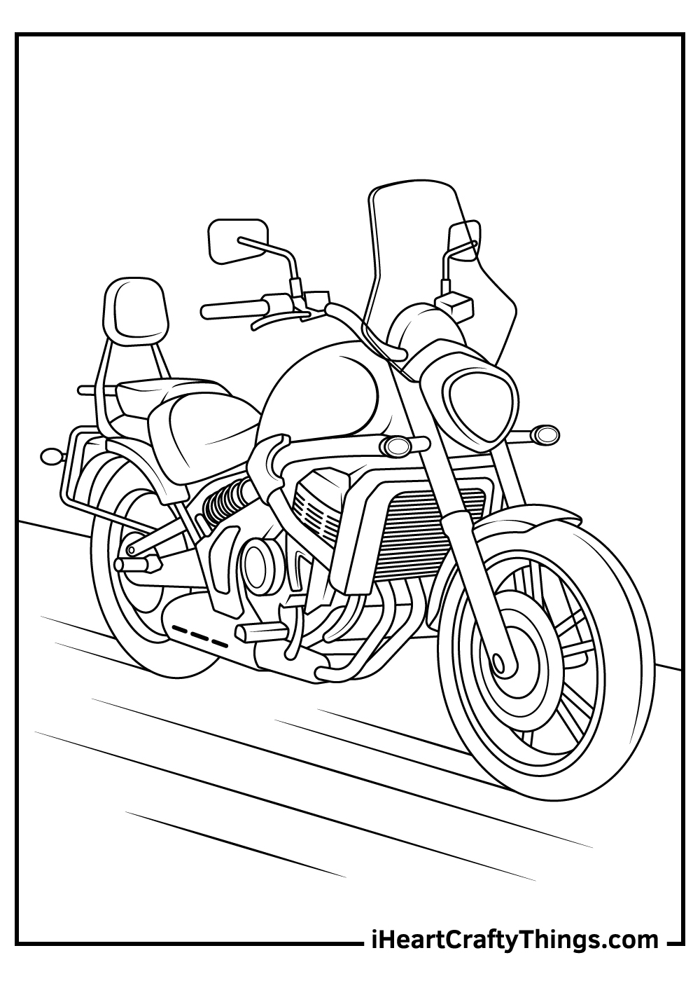 coloring pages of harley davidson motorcycles