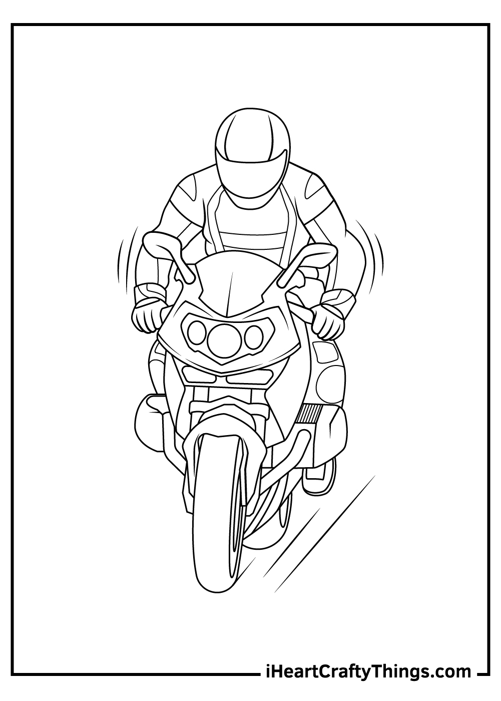 coloring pages for kids motorcycles