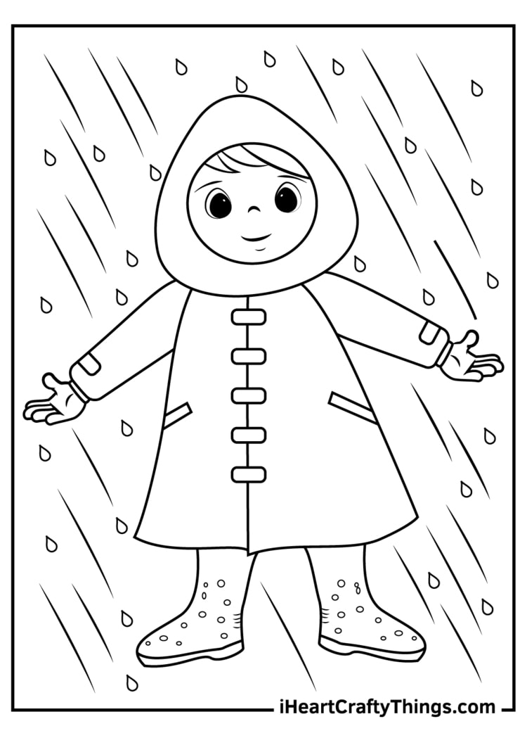 raincoat coloring pages