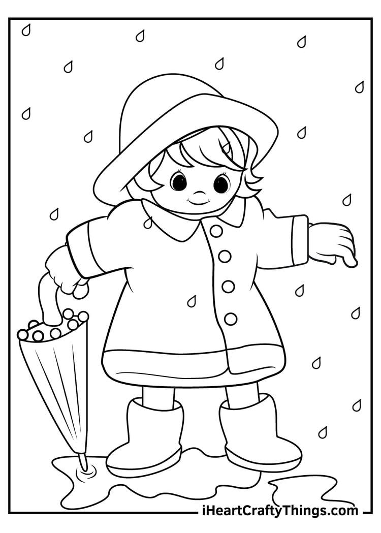 raincoat coloring pages