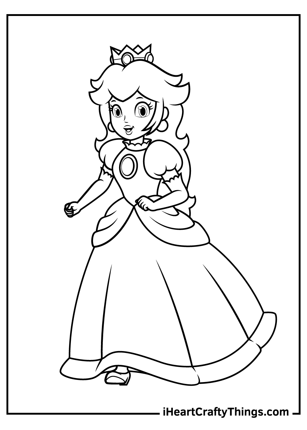 Mario and Peach coloring page