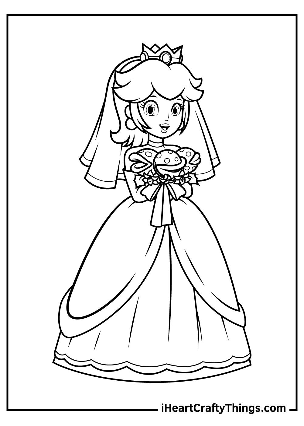 princess peach and bowser coloring pages