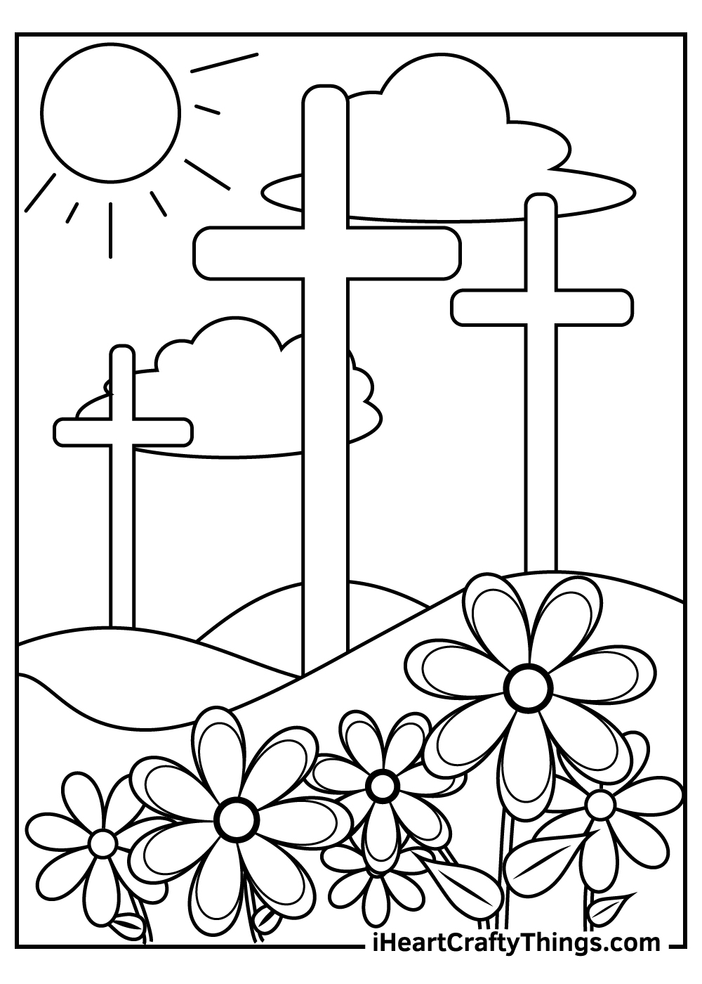 free religious easter coloring sheet