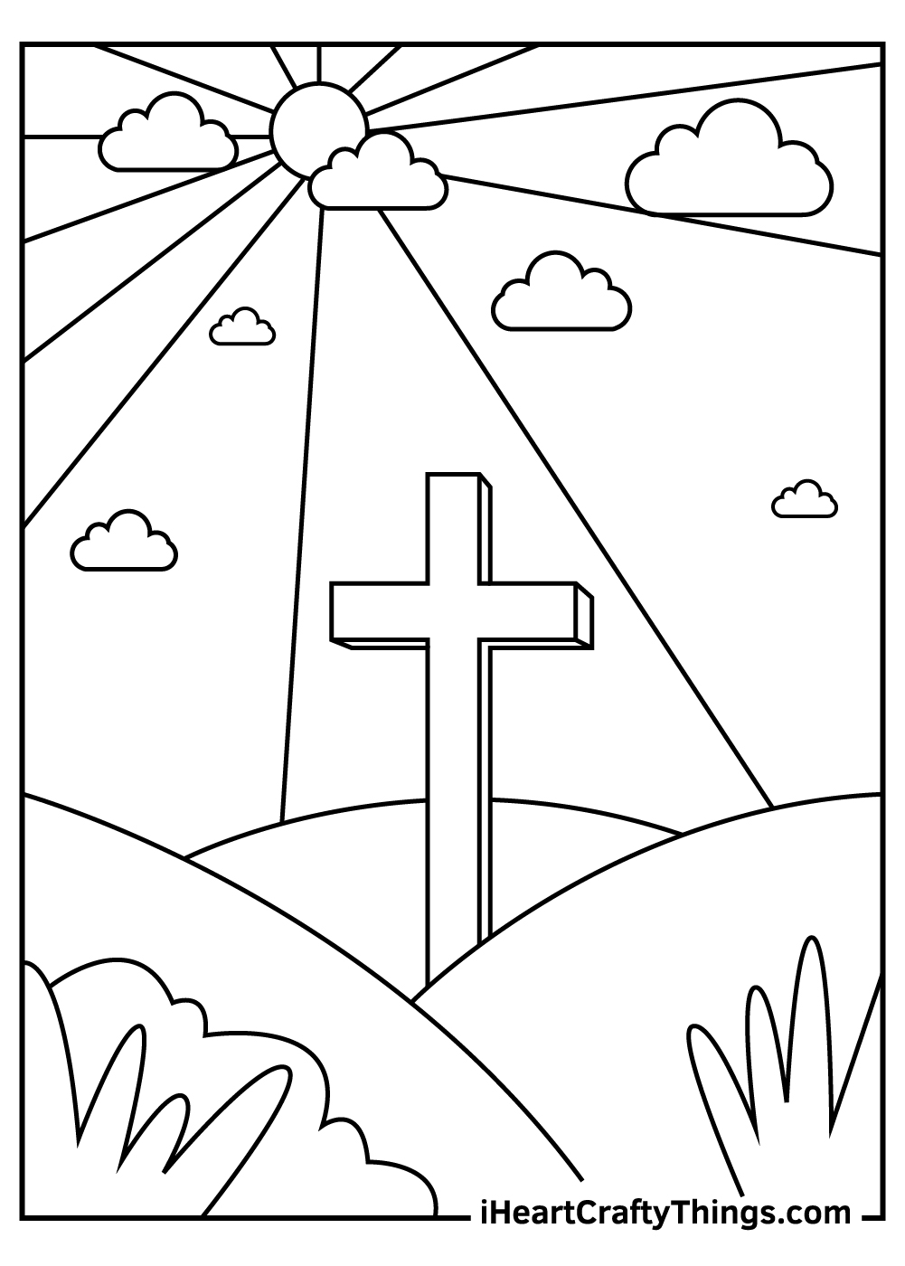 black and white easter pages printable