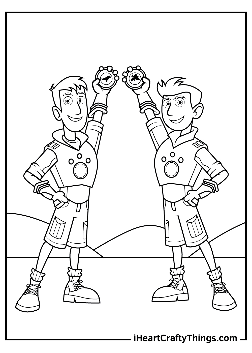 wild kratts coloring page online