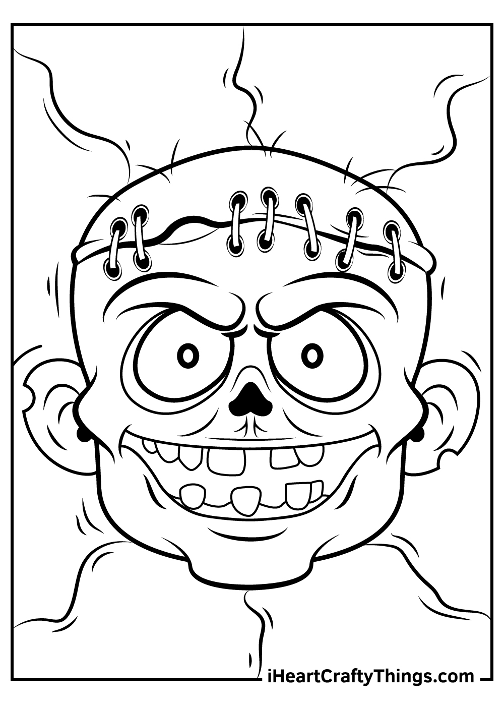 zombie coloring pages for kids