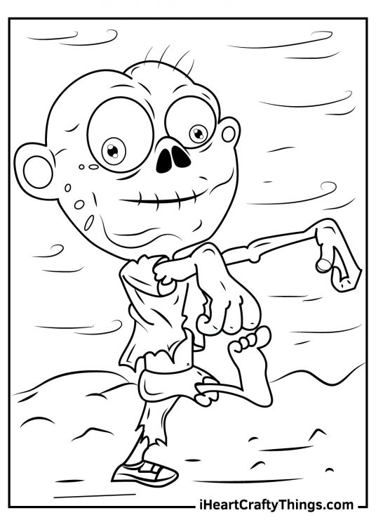 Zombie Coloring Pages (100% Free Printables)