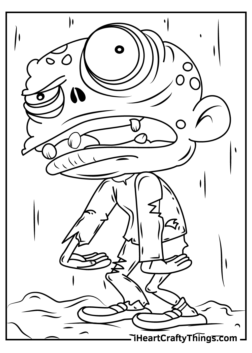 zombie coloring page printable