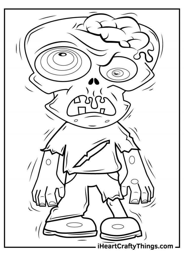 30 Zombie Coloring Pages (100% Free Printables)