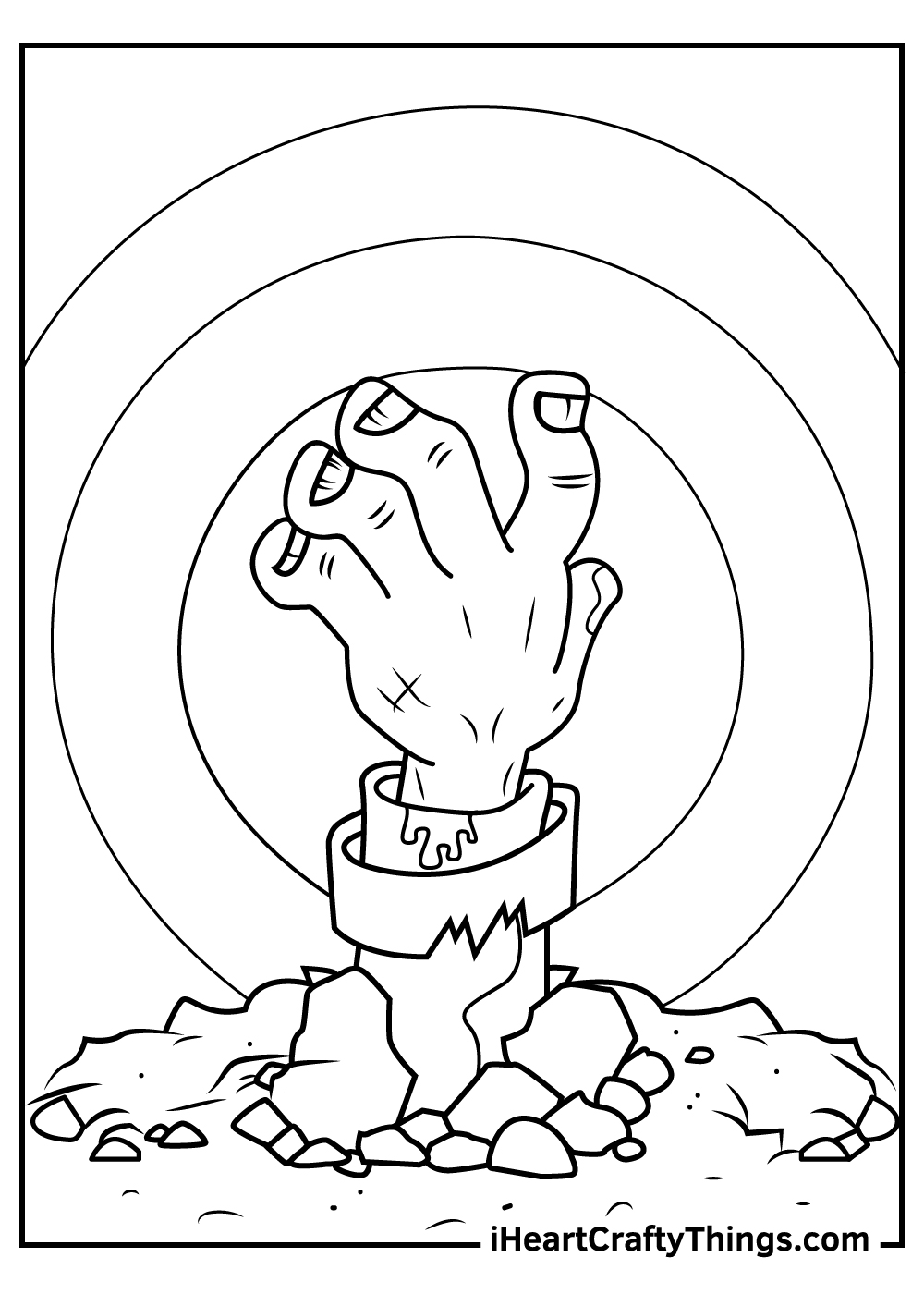 scary zombie coloring pages free print